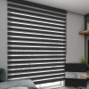 Persiana Rolô Double Vision Translúcida Preta